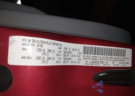 2006 Jeep Grand Cherokee Limited z USA, uszkodzony, nr VIN 1J4HR58226C185567